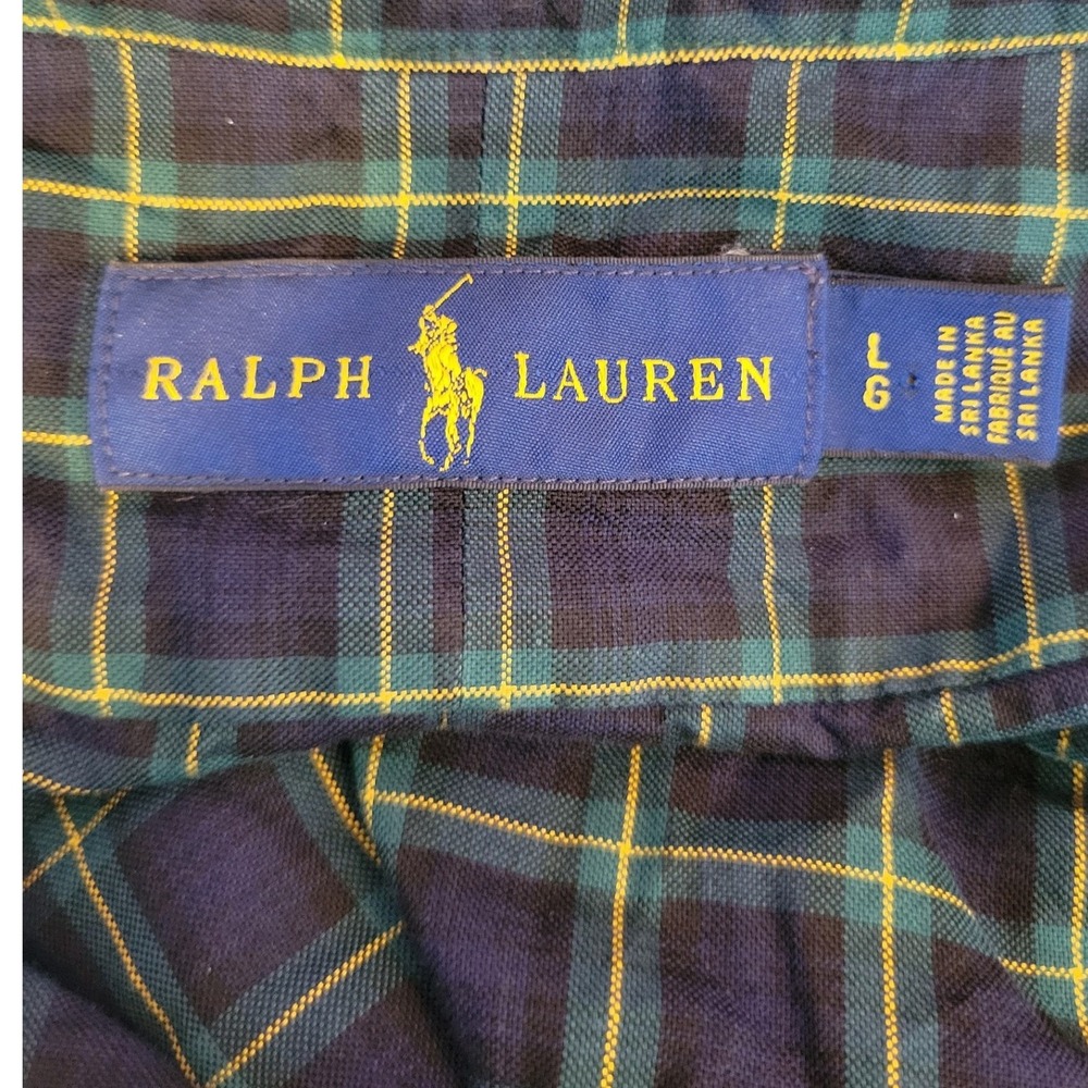 Ralph Lauren‎ Mens Plaid Button Down Long Sleeve Dress Shirt - Picture 7 of 10